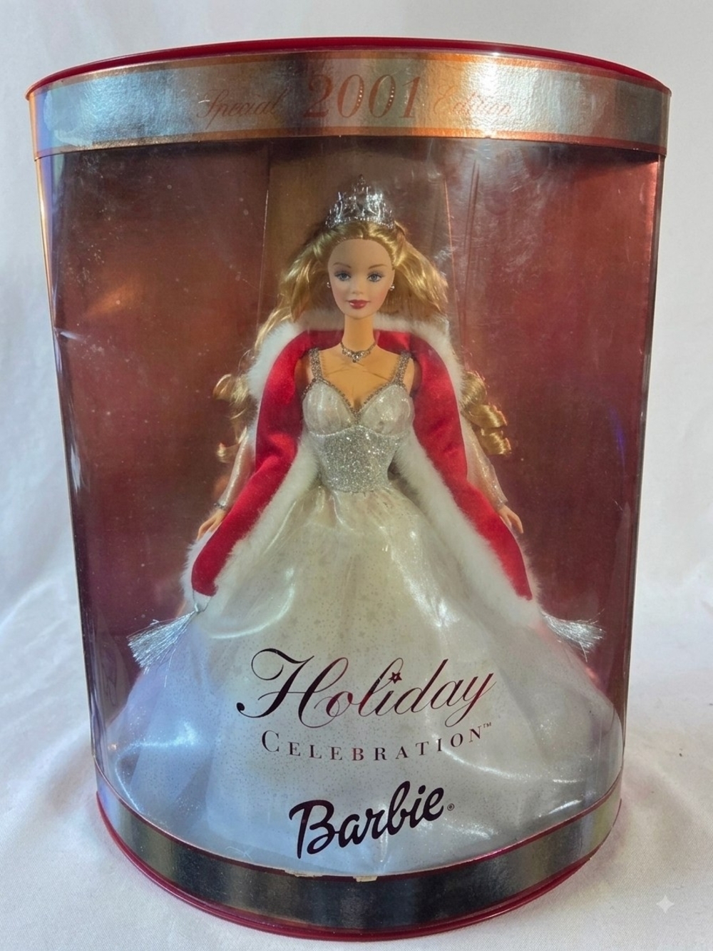 Barbie Holiday Celebration 2001 Collector Doll - White & Red